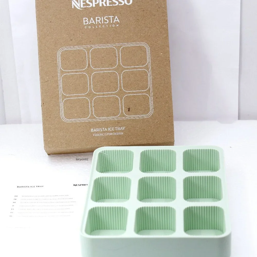 Nespresso Barista Single Ice Cube Silicone Tray-Made in Italy - Pistachio NIB